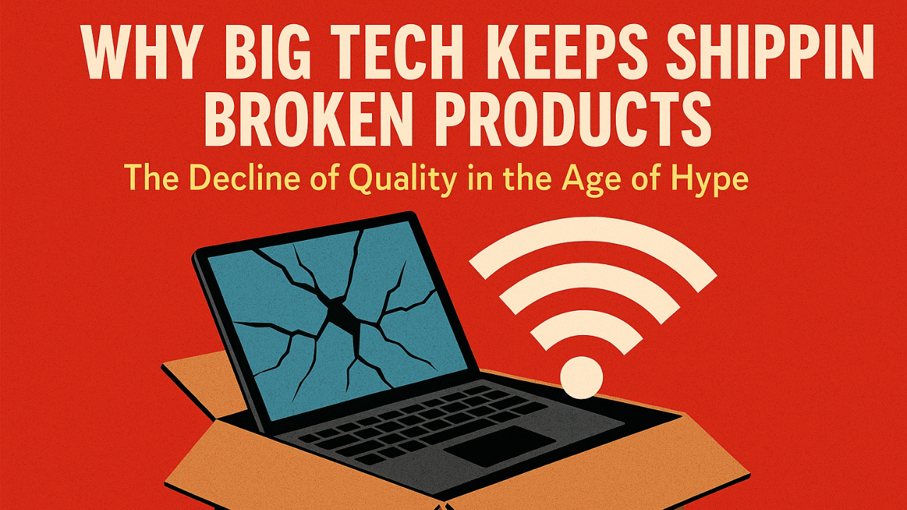 Why Big Tech Keeps Shipping Broken Products The Decline of Quality in the Age of Hype